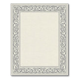 Ornate Scroll Border Beige Area Rug