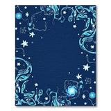 Teal Swirl Galaxy Abstract Area Rug