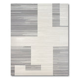 Geometric Modern Modern Grey Geometric Stripe Area Rug
