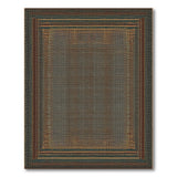 Modern Black Gold Geometric Dot Area Rug