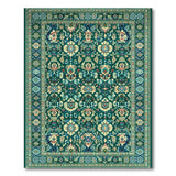 Vibrant Green Traditional Persian Area Rug