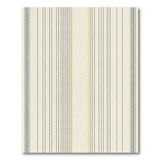 Vertical Grey Stripe Beige Area Rug with Yellow Accents