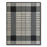 Geometric Modern Black White Buffalo Check Woven Area Rug