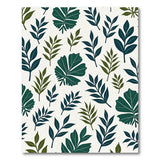 Floral Vintage Botanical Green Leaves Area Rug