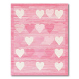 Playful Pink Hearts Area Rug