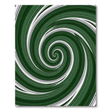 Green Spiral Vortex Area Rug