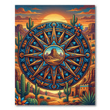 Southwestern Desert Compass Mandala Rug
