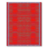 Vibrant Red Persian Rug with Ornate Borders
