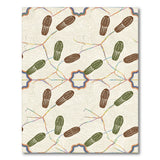 Vibrant Footprint Trail Multi-Color Area Rug
