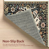 Ultra Soft Area Rug, Non Slip, Stain Resistant, Washable Area Rugs for Living Room, Bedroom, Boho Insect Print Non-Slip Playroom(Black)