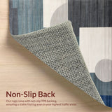 Ultra Soft Area Rug, Non Slip, Stain Resistant, Washable Area Rugs for Living Room, Bedroom, Modern Zen Sanctuary Floor Canvas(Gray)