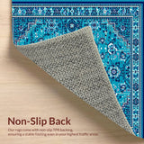 Ultra Soft Area Rug, Non Slip, Stain Resistant, Washable Area Rugs for Living Room, Bedroom, Kids Space Themed Rug(Blue)