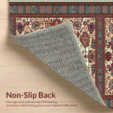 Ultra Soft Area Rug, Non Slip, Stain Resistant, Washable Area Rugs for Living Room, Bedroom, Farmhouse Checkered Jute(Red)