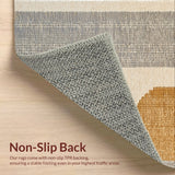 Ultra Soft Area Rug, Non Slip, Stain Resistant, Washable Area Rugs for Living Room, Bedroom, Antelope Print Oushak(Beige)