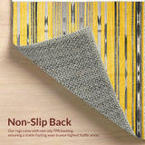 Ultra Soft Area Rug, Non Slip, Stain Resistant, Washable Area Rugs for Living Room, Bedroom, Geometric Boho High Traffic(Yellow)
