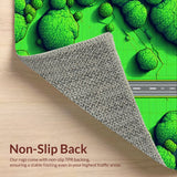 Ultra Soft Area Rug, Non Slip, Stain Resistant, Washable Area Rugs for Living Room, Bedroom, Traffic Road Play Mat(Green)