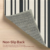 Ultra Soft Area Rug, Non Slip, Stain Resistant, Washable Area Rugs for Living Room, Bedroom, Modern Berber Stripe(Beige)