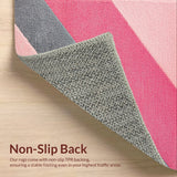 Ultra Soft Area Rug, Non Slip, Stain Resistant, Washable Area Rugs for Living Room, Bedroom, Modern Abstract Thin(Pink)