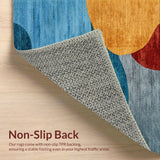 Ultra Soft Area Rug, Non Slip, Stain Resistant, Washable Area Rugs for Living Room, Bedroom, Abstract Holes Pattern(Gray)