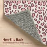 Ultra Soft Area Rug, Non Slip, Stain Resistant, Washable Area Rugs for Living Room, Bedroom, Faux Hide Leopard Print(Beige)