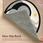 Ultra Soft Area Rug, Non Slip, Stain Resistant, Washable Area Rugs for Living Room, Bedroom, yin yang happy face(Gray) - ODIKA