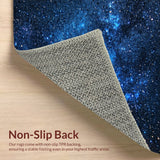 Ultra Soft Area Rug, Non Slip, Stain Resistant, Washable Area Rugs for Living Room, Bedroom, Starry Sky Glitter Kids Bedroom Rug(Blue)