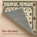 Ultra Soft Area Rug, Non Slip, Stain Resistant, Washable Area Rugs for Living Room, Bedroom, Beige Traditional Non-Slip Living Room Rug(Beige)