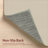 Ultra Soft Area Rug, Non Slip, Stain Resistant, Washable Area Rugs for Living Room, Bedroom, Loop-and-Cut Tufted Cotton(Beige)
