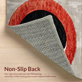 Ultra Soft Area Rug, Non Slip, Stain Resistant, Washable Area Rugs for Living Room, Bedroom, yin yang circle rug(Red)