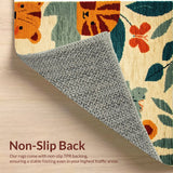 Ultra Soft Area Rug, Non Slip, Stain Resistant, Washable Area Rugs for Living Room, Bedroom, Jungle Animal Print(Beige)