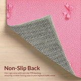 Ultra Soft Area Rug, Non Slip, Stain Resistant, Washable Area Rugs for Living Room, Bedroom, Preppy Pink Non-Slip Bathroom Decor(Pink)