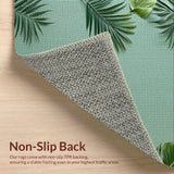 Ultra Soft Area Rug, Non Slip, Stain Resistant, Washable Area Rugs for Living Room, Bedroom, Tropical Monstera Leaf Runner(Gray)