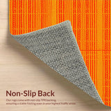 Ultra Soft Area Rug, Non Slip, Stain Resistant, Washable Area Rugs for Living Room, Bedroom, Exotic Spiritual Non-Slip Yoga Rug(Orange)