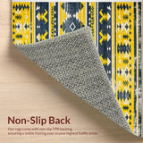 Ultra Soft Area Rug, Non Slip, Stain Resistant, Washable Area Rugs for Living Room, Bedroom, Vintage Distressed Kitchen Entryway Rug(Yellow)