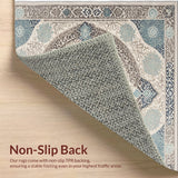 Ultra Soft Area Rug, Non Slip, Stain Resistant, Washable Area Rugs for Living Room, Bedroom, Transitional Damask Boho(Beige)