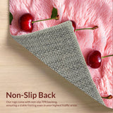 Ultra Soft Area Rug, Non Slip, Stain Resistant, Washable Area Rugs for Living Room, Bedroom, Coquette Bow Fluffy(Pink)