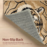 Ultra Soft Area Rug, Non Slip, Stain Resistant, Washable Area Rugs for Living Room, Bedroom, Faux Tiger Fur(Beige)