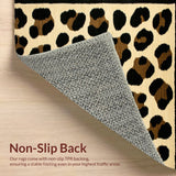 Fluffy Leopard Print Faux Fur(Beige)