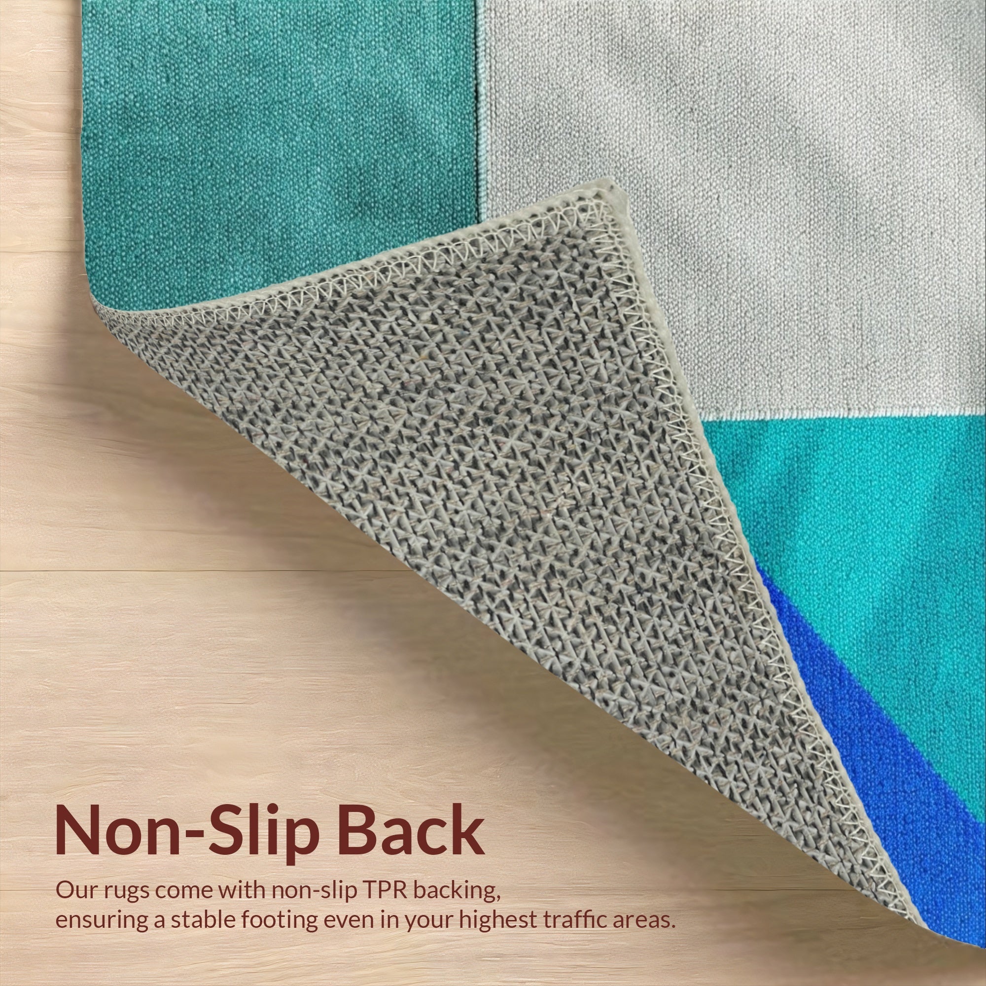 Ultra Soft Area Rug, Non Slip, Stain Resistant, Washable Area Rugs for Living Room, Bedroom, Modern Abstract Stain Resistant Living Room(Blue) - ODIKA