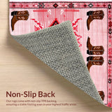 Ultra Soft Area Rug, Non Slip, Stain Resistant, Washable Area Rugs for Living Room, Bedroom, Soft Absorbent Pink Bedroom Accent Mat(Pink)