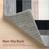 Ultra Soft Area Rug, Non Slip, Stain Resistant, Washable Area Rugs for Living Room, Bedroom, Abstract Line Modern(Gray)
