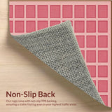 Ultra Soft Area Rug, Non Slip, Stain Resistant, Washable Area Rugs for Living Room, Bedroom, Cowgirl Bathroom Rug Vibrant Pink Non-Slip Design(Pink)