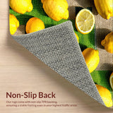 Ultra Soft Area Rug, Non Slip, Stain Resistant, Washable Area Rugs for Living Room, Bedroom, fruit lemon bath mat(Yellow)
