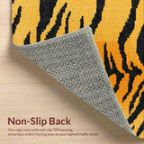 Ultra Soft Area Rug, Non Slip, Stain Resistant, Washable Area Rugs for Living Room, Bedroom, Chic Leopard Skin Plush Living Room(Orange)