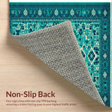 Ultra Soft Area Rug, Non Slip, Stain Resistant, Washable Area Rugs for Living Room, Bedroom, Plastic Straw Reversible(Green)