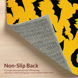 Ultra Soft Area Rug, Non Slip, Stain Resistant, Washable Area Rugs for Living Room, Bedroom, Gothic Horror Coffin(Yellow)