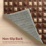 Ultra Soft Area Rug, Non Slip, Stain Resistant, Washable Area Rugs for Living Room, Bedroom, Southwestern(Brown)