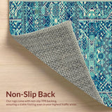 Ultra Soft Area Rug, Non Slip, Stain Resistant, Washable Area Rugs for Living Room, Bedroom, Ocean Wave Nautical Beach(Blue)