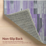 Ultra Soft Area Rug, Non Slip, Stain Resistant, Washable Area Rugs for Living Room, Bedroom, Transitional Grey Lavender Nursery Non-Shedding Rug(Purple)
