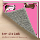 Ultra Soft Area Rug, Non Slip, Stain Resistant, Washable Area Rugs for Living Room, Bedroom, Cowgirl Boots Western(Pink) - ODIKA